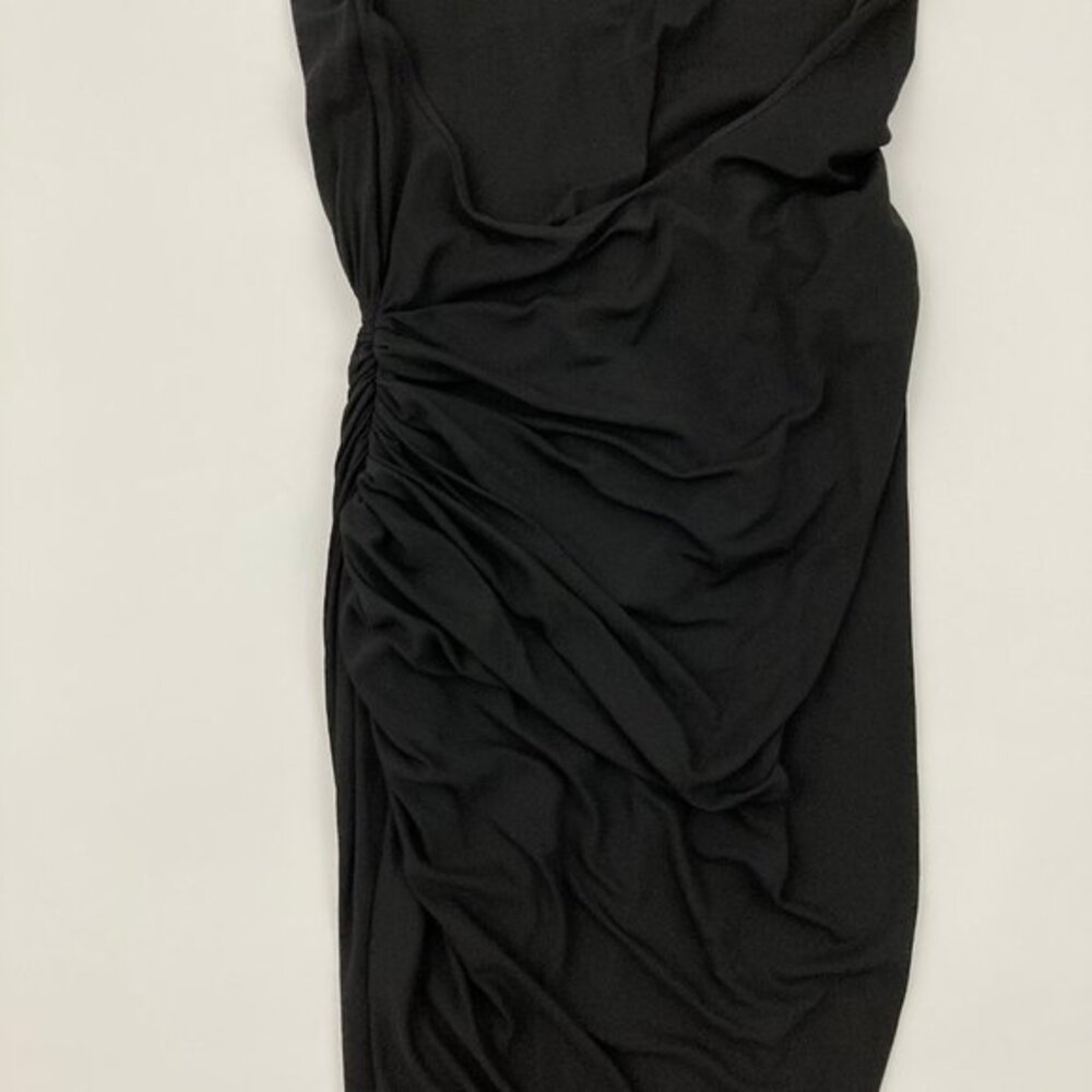 NWT Alexandre Vauthier Draped Halter Jersey Dress Size 36 Black Asymmetric - Picture 7 of 14